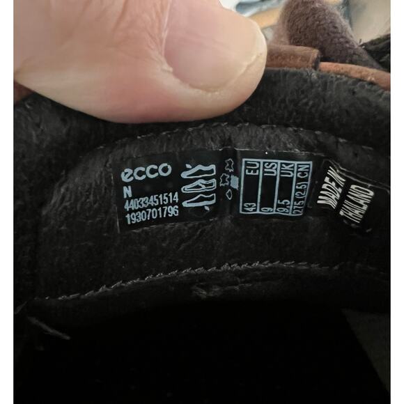 Ecco Men's Soft 7 Low-top Leather Sneakers Shoes brandy/black sz 9 - Picture 7 of 8